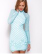 Rochie Albastra cu Dantela LC22334.2